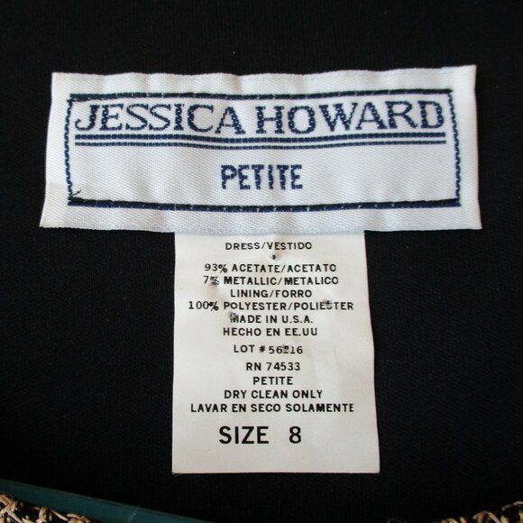 Beautiful gold/goldish dress - size 8 vintage style but classy - Jessica Howard - Picture 3 of 8